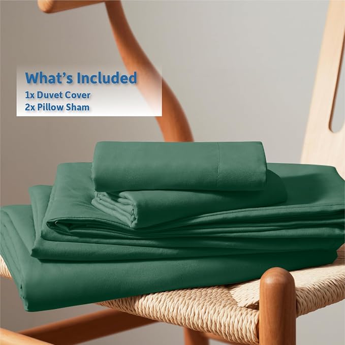 Nestl Dark Green Duvet Cover King Size - Image 9