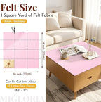 Large Felt Fabric Sheet 36 x 36 Inch, 1.6mm Thick | Soft nonwoven felt - Image 2