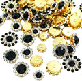 100pcs Sew on Rhinestones Sunflower Crystal Glass Sew on Gold Claw Rhinestone by UYTRDVG
