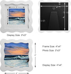 4x4 Wavy Picture Frame With Mat - Image 3