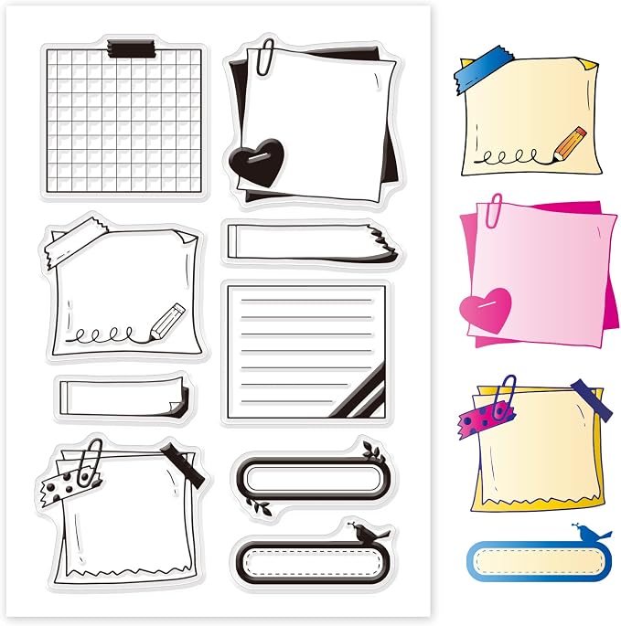 GLOBLELAND Calendar Planner Clear Stamps Planner Transparent Silicone Stamp Seal by GLOBLELAND