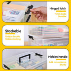 TERGOO 2 Layer Plastic Storage Containers - Image 4