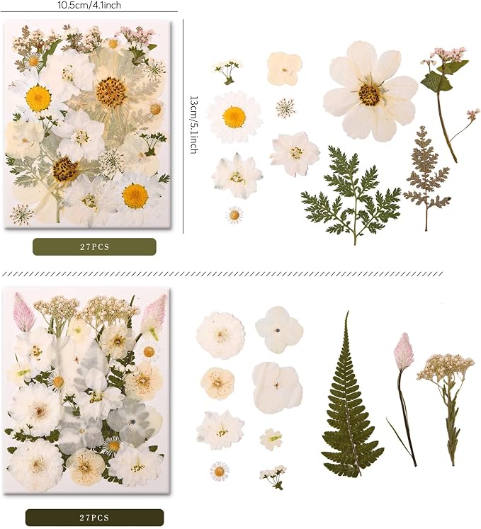 110+PCS Pressed Flowers for Resin, Colorful-i | Real Dried Flower Leaves - Image 5