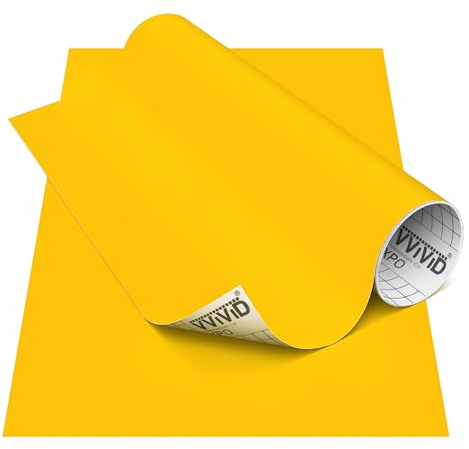 VViViD DECO65 Suede Yellow Permanent Adhesive Craft Vinyl by VVIVIDVINYL