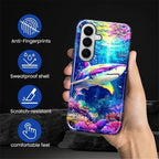 for Samsung Galaxy S26+ Case, Colorful Ocean Sharks Pattern Glossy 2 in 1 - Image 4