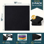 Felt Fabric Sheet 18 x 18 Inch, 1.6mm Thick | Soft and Flexible Nonwoven - Image 2