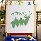 GORGECRAFT Sika Deer Stencil Template 11.8x11.8 Inch Elk Plastic Drawing Sign - Image 5