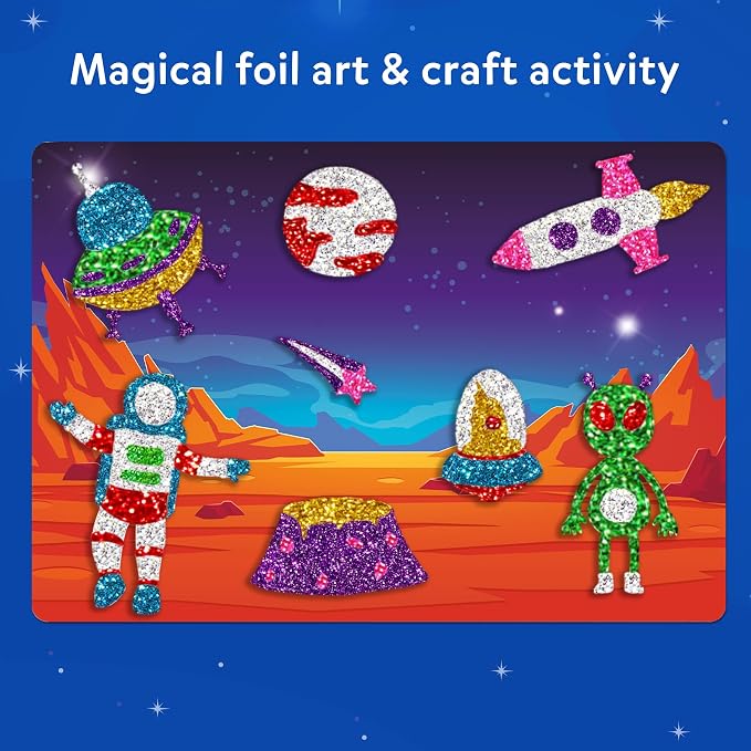 Skillmatics Foil Fun – Space, No Mess Art & Craft Kit - Image 4