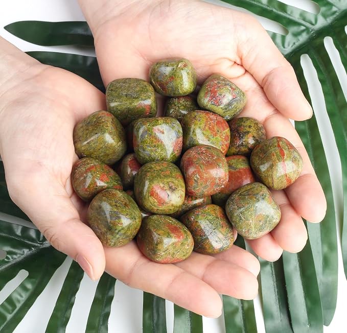 DUQGUHO Unakite Healing Crystals Stones Set Natural Crystals Bulk Irregular - Image 6