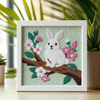 Doodlream Rabbit On Branch DIY Punch Needle Embroidery Kit - Image 6