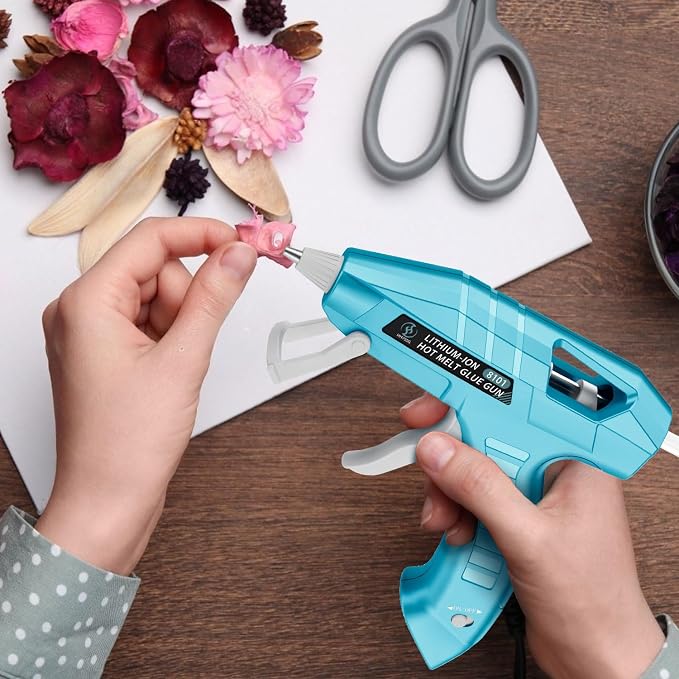 Cordless Hot Glue Gun 20W, Quick Heat Glue Gun & 30-Stick Glue Stick Set - Image 6