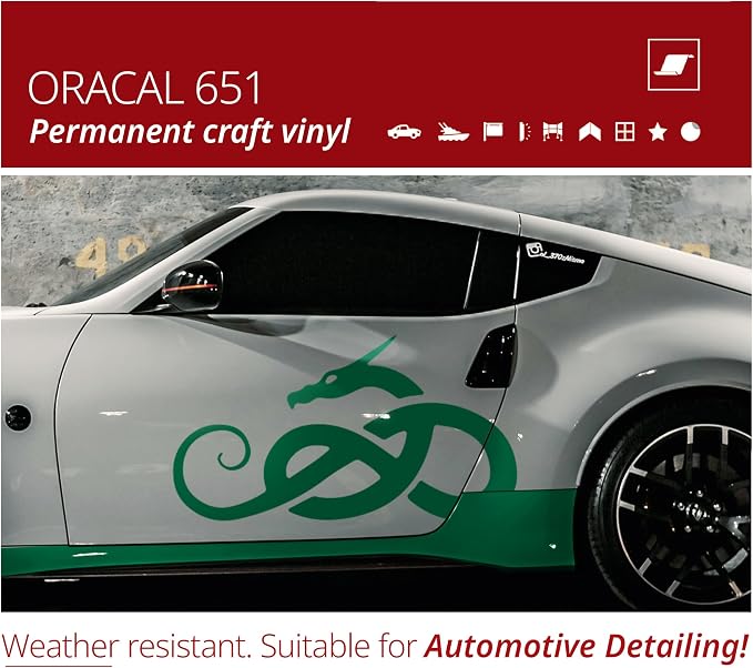 ORACAL 651 Gloss Green Permanent Vinyl Tape Roll – Premium Adhesive Film - Image 2
