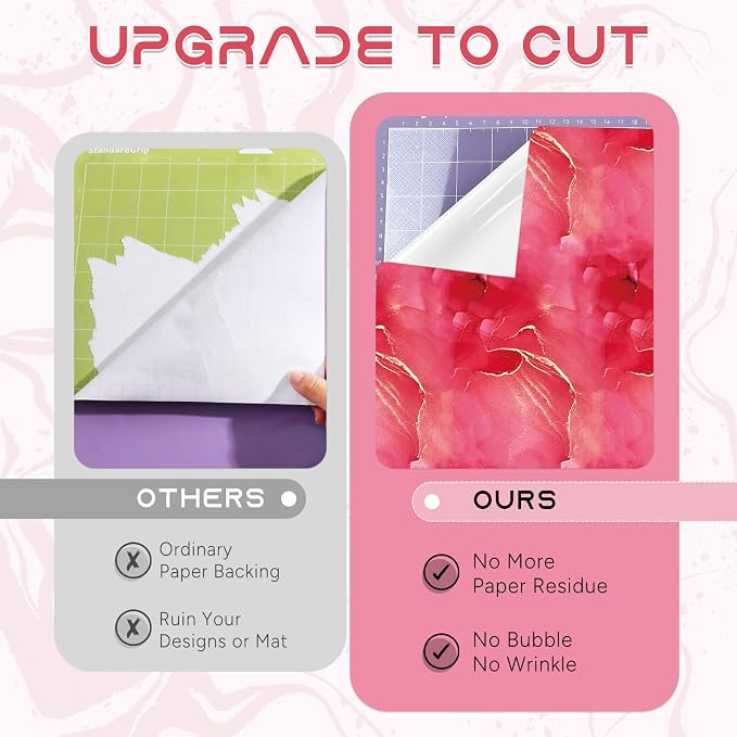 Tintnut Marble Permanent Vinyl 8 Sheets 12x10in Rose Pink Adhesive Vinyl | - Image 4