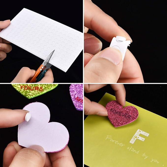 Outus 2400Pcs Foam Dots 3D Adhesive, 12 Sheets Foam Pop Dots - Image 3