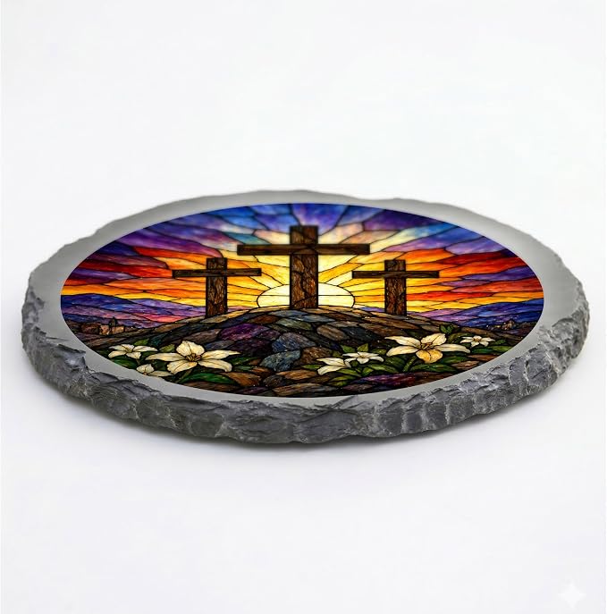 Magnolia Garden 10-Inch Three Crosses Stepping Stone - Image 3