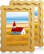 5x7 Wavy Picture Frame With Mat by Unknown