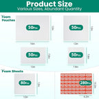 560Pcs Dish Packing Supplies for Moving, 280Thickened High-Density Foam Wrap - Image 2
