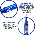 BIC Gelocity Quick Dry Blue Gel Pens, Medium Point, 12-Count Pack, Retractable - Image 7