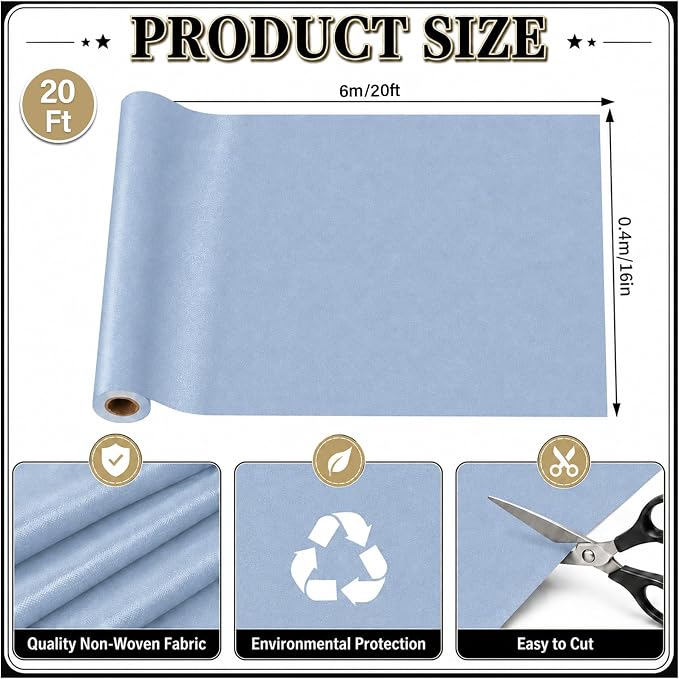Cottage Blue Bulletin Board Roll Non-Woven Fabric Poster 16in X 20ft | Back to - Image 2
