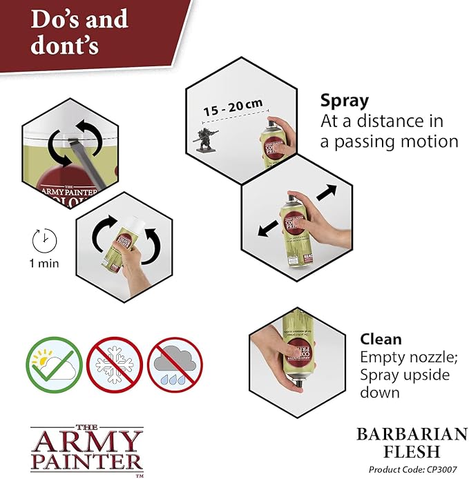 The Army Painter Colour Primer Barbarian Flesh, 400 mL Acrylic Spray Primer - Image 4