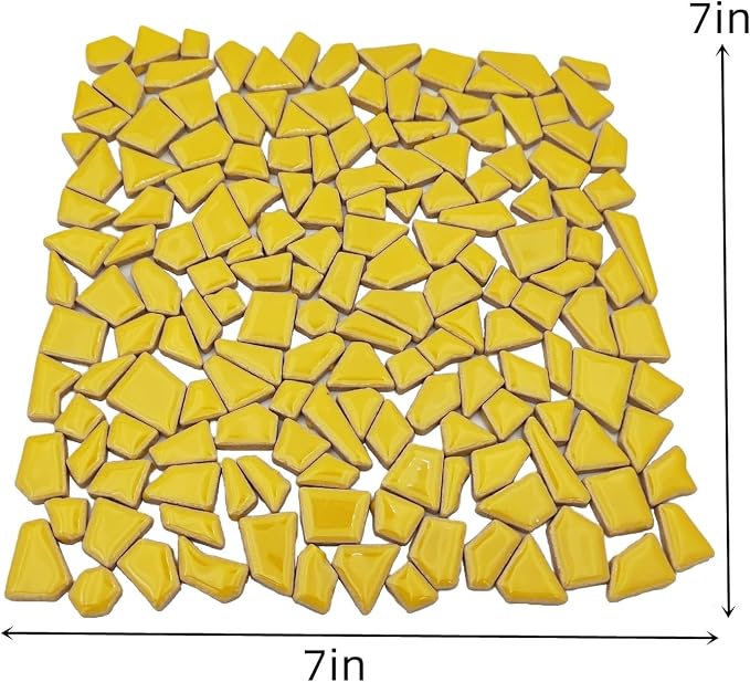 200g Ceramic Mosaic Tiles for Crafts, Irregular Stained Ceramic 0.2"x0.8" - Image 4