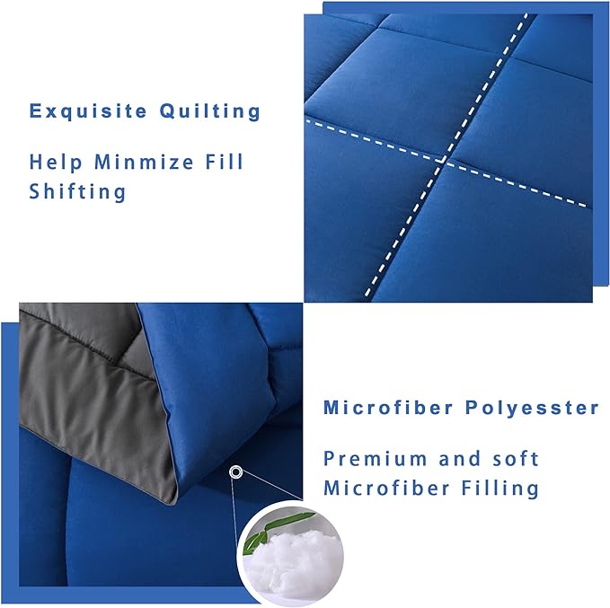 DOWNCOOL Queen Comforter Set -All Season Bedding Comforters Sets - Image 4