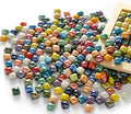 Lanyani 1.7 Pounds/350 Pieces Vibrant Glass Mosaic Tiles Assortment by LanyaniArtGlassMosaics