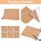 BENECREAT 8 Pack Self-Adhesive Cork Sheets 1mm Thick A4 Rectangle Insulation - Image 5