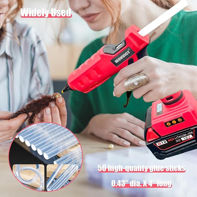MONVICT Cordless Glue Gun for Milwaukee 18V Battery - Image 6