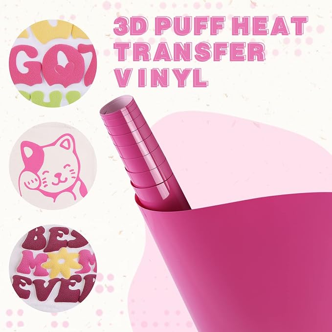 Tintnut Purplish Pink Puff Heat Transfer Vinyl Roll, easy cut & weed, stretch - Image 3