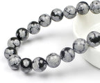 MJDCB Snowflake Obsidian Beads Round Natural Stone Beads - Image 2