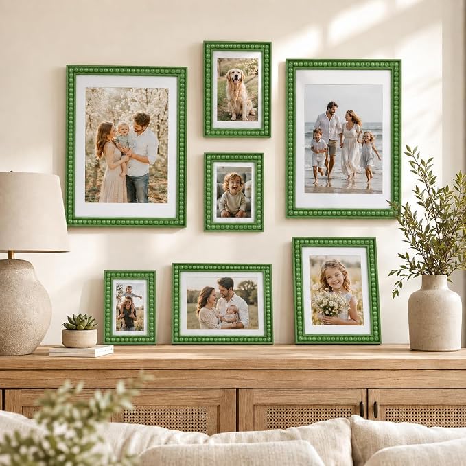 Solid Wood 8x10 Picture Frame Beaded Frame - Image 7