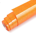 Orange Glitter HTV Heat Transfer Vinyl by WRTUUED
