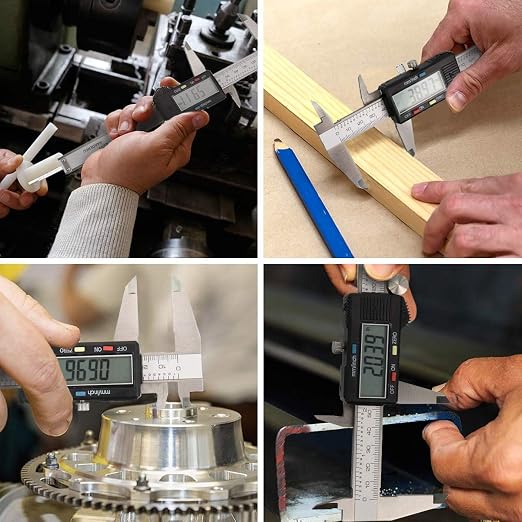 Caliper Measuring Tool, Qfun Vernier Digital Caliper Stainless Steel 6 - Image 4