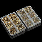 10000Pcs 2-Boxes Mixed Size Hot Fix Round Crystals Gems Glass Stones Hotfix - Image 5