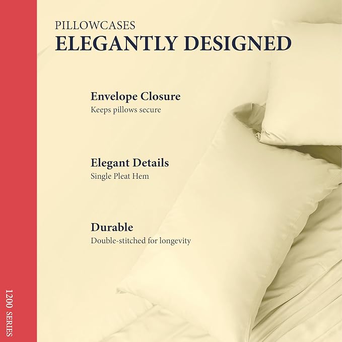 100% Egyptian Cotton Queen Size Sheets Set - Image 5