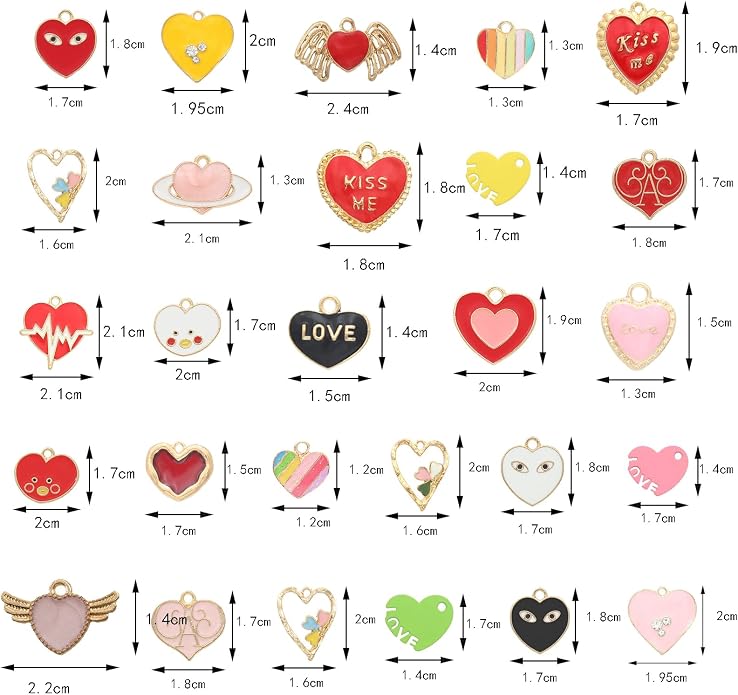 Bulk Gold Enamel Charms for Jewelry Making, Colorful Metal Charms Pendant for - Image 6