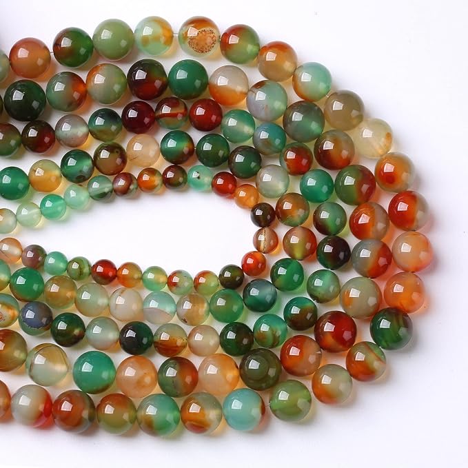 10mm 36pcs Natural Peacock Agates Beads - Image 5