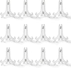 Artliving 4 Inch Clear Plastic Easels or Stand/Plate Holders to Display by Artliving