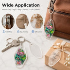 90pcs Acrylic Blanks Key Tags Kit, Including 30 pcs Motel Hotel Shape Retro - Image 3