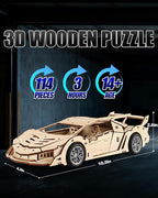 3D Wooden Puzzles for Adult, Brain Teaser DIY Hobbies Gifts for Men Teens - Image 2