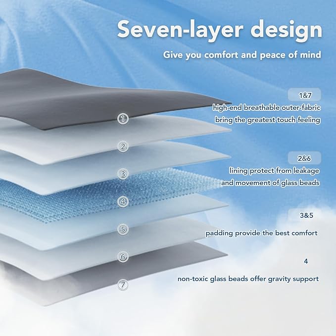 Topcee Weighted Blanket Soft Cooling Heavy Blanket Sleeping, Apply to 240-260 - Image 6