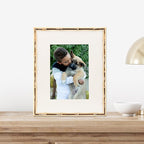 Lawrence Frames Bamboo Design Metal Frame, Matted 5x7 - Image 3