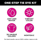 Tulip One-Step Tie-Dye Color Mania 36 Vibrant Colors, All-in-One Tie Dye Kit - Image 8
