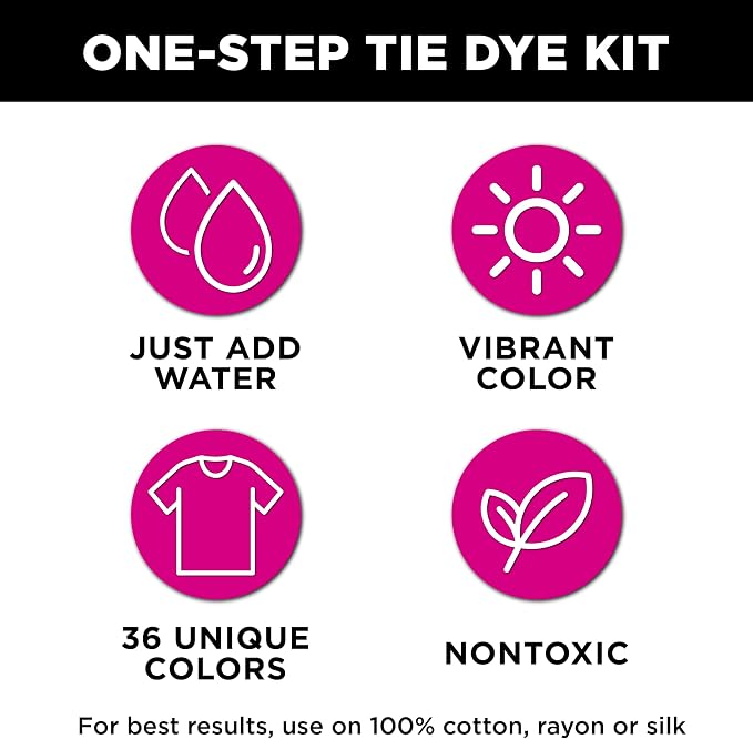 Tulip One-Step Tie-Dye Color Mania 36 Vibrant Colors, All-in-One Tie Dye Kit - Image 8