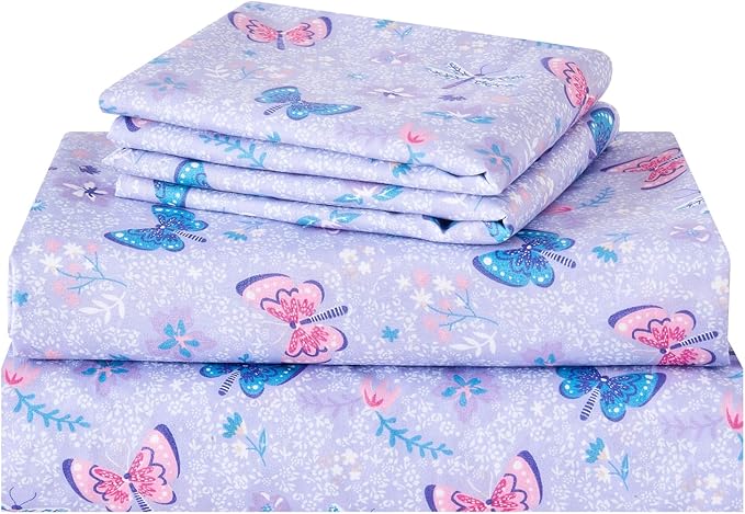 lasoftan Kids Sheet Set Twin Size 3 Pcs, Girls Sheet Set by Unknown