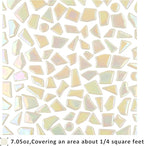 Youway Style Iridescent Cream Glass Mosaic Tiles - Image 5