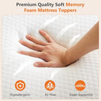 DUMOS 2 Inch Gel Memory Foam Mattress Topper King Size, Cooling Breathable - Image 5