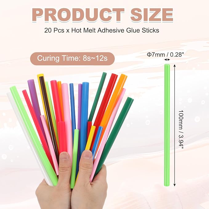 PATIKIL Hot Glue Sticks for Glue Gun, Light Green - Image 2