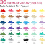 WUO 36 Colors Acrylic Paint Markers, Acrylic Paint Pens and Acrylic Markers - Image 7